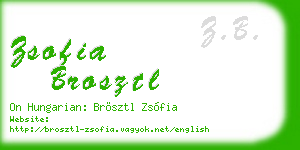 zsofia brosztl business card